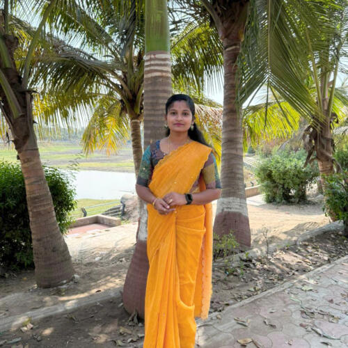 Linen Saree With Ajrakh Blouse